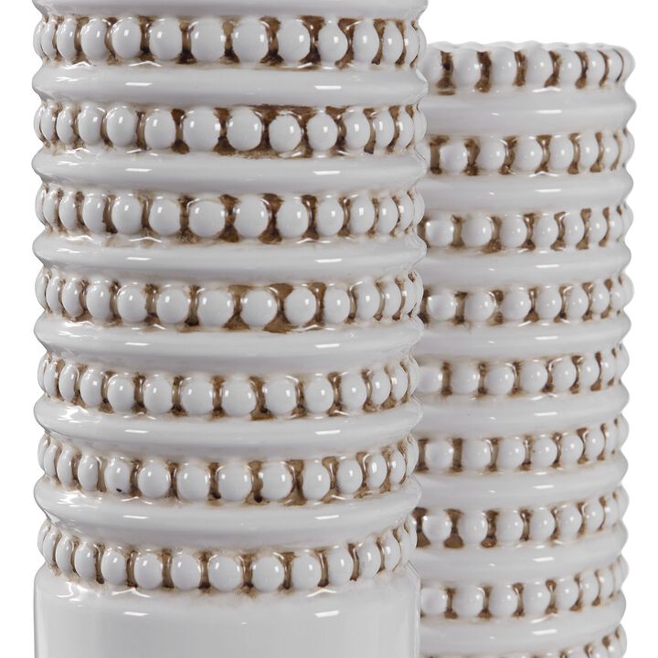 Uttermost Angelou White Vases, Set/2